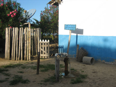 Chuveiro publico Ponta de Corumbau